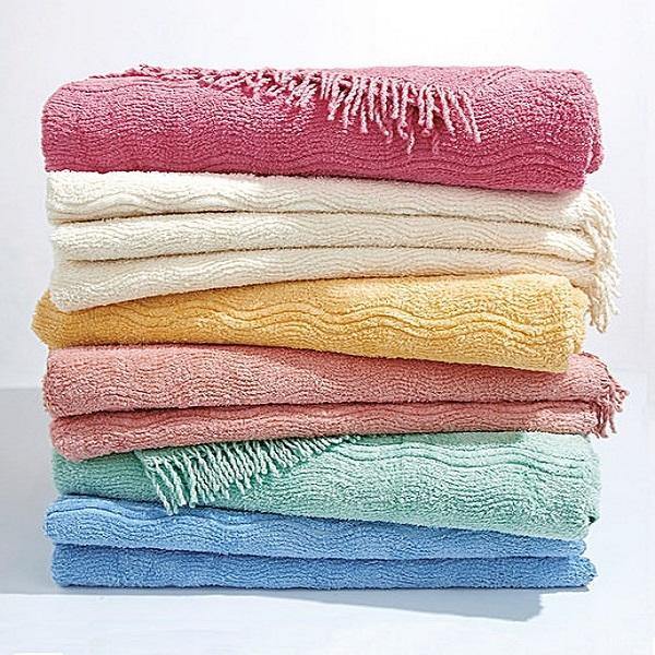 Candlewick Bedspread Geneva - Pastel Blue - Williamsons Factory Shop