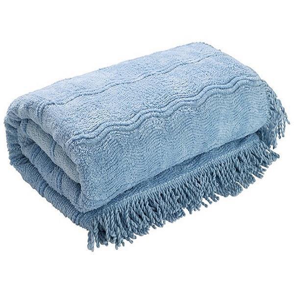 Candlewick Bedspread Geneva - Pastel Blue - Williamsons Factory Shop