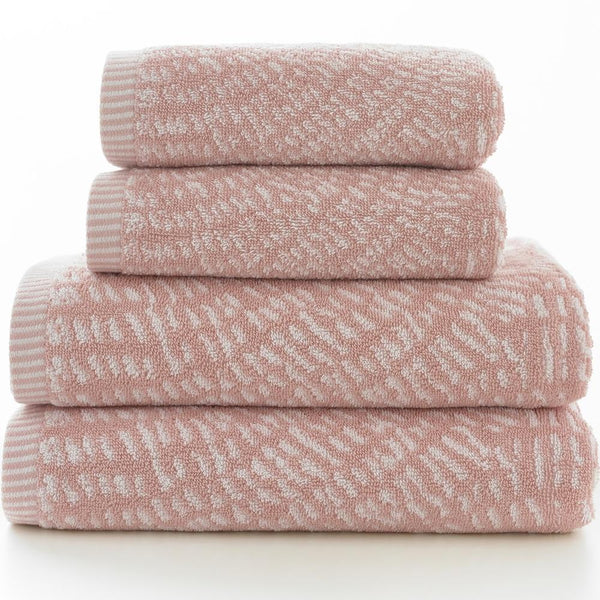Cannes Decorative Cotton Towel - Pink - Williamsons Factory Shop