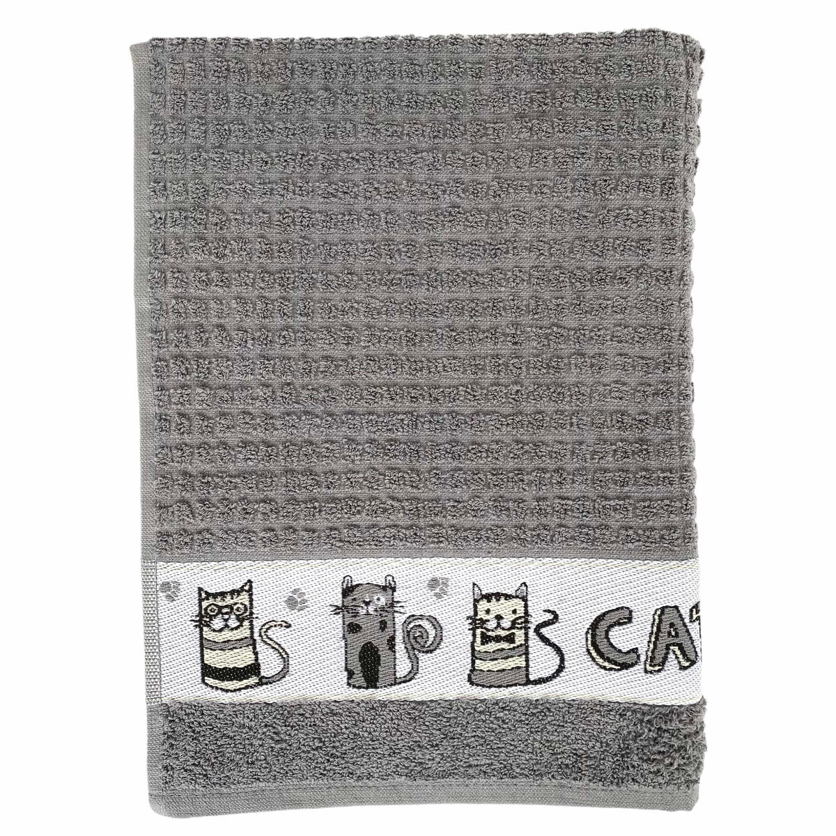 Cats Slate Grey Kitchen Towel - Williamsons Home