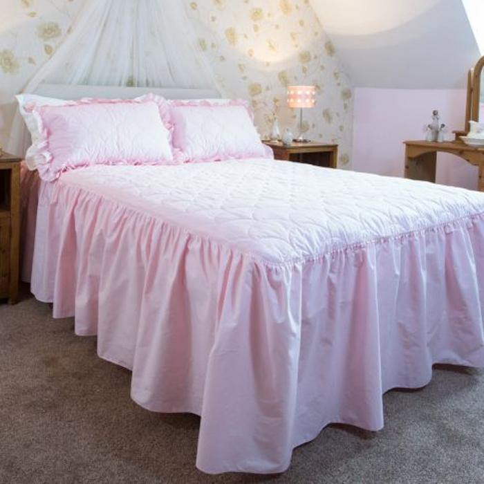 Charlotte Fitted Bedspread Set - Pink - Williamsons Factory Shop