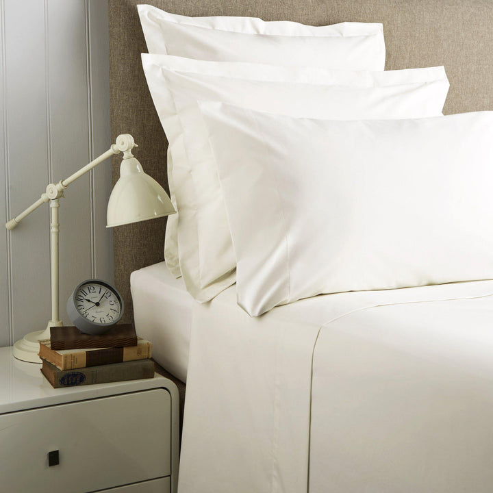 Christy Sateen Cotton Fitted Sheets 400TC – Ivory - Williamsons Factory Shop