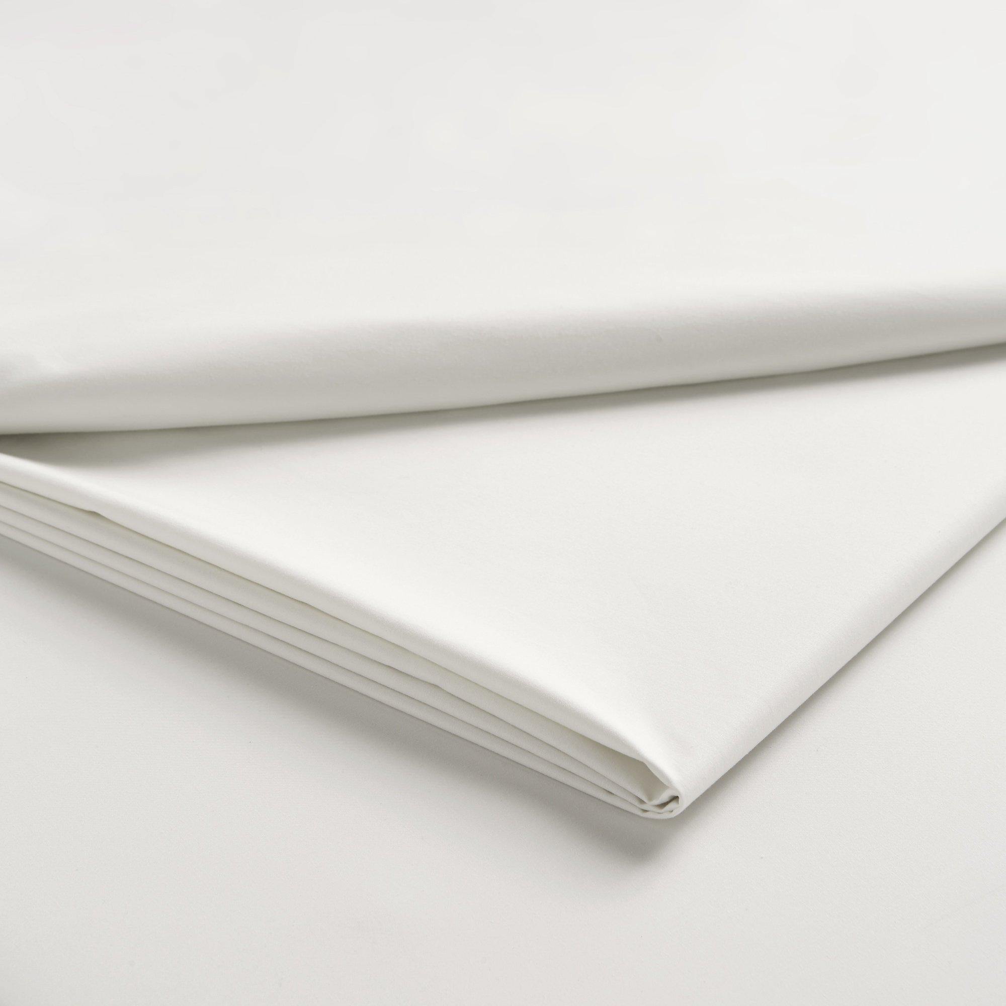 Christy Sateen Cotton Fitted Sheets 400TC – White-Williamsons Factory Shop