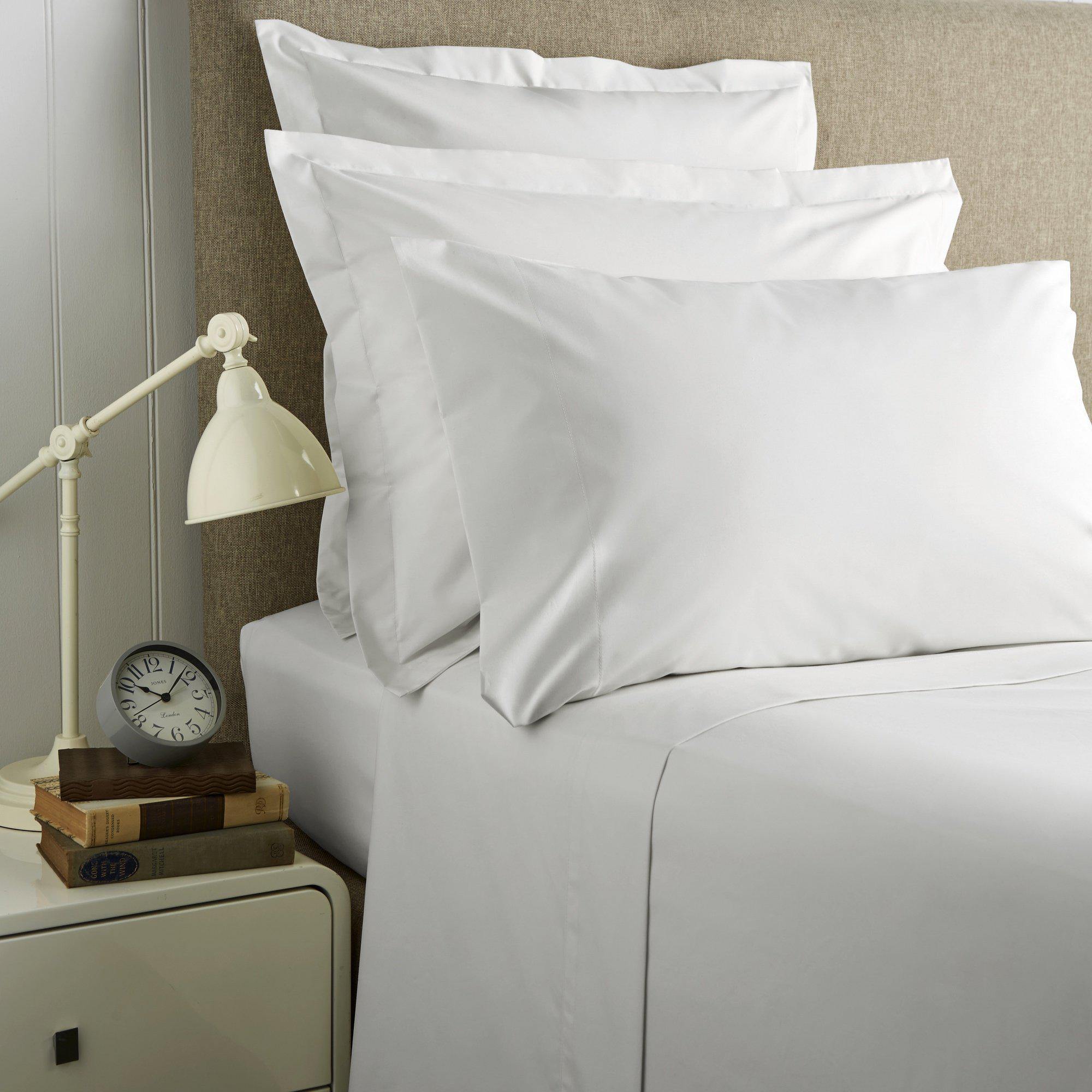 Christy Sateen Cotton Fitted Sheets 400TC – White-Williamsons Factory Shop