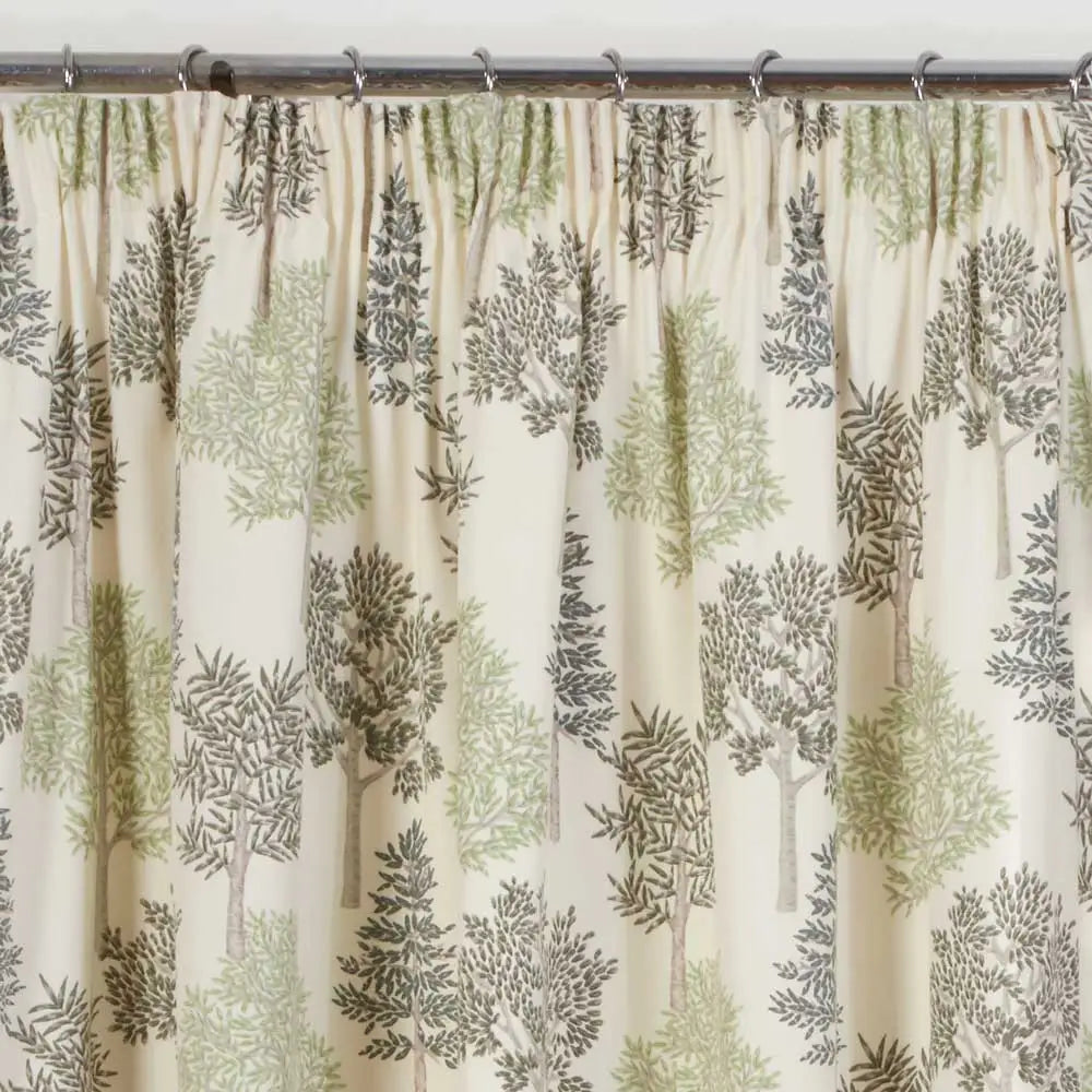 Sundour Coppice Pencil Pleat Curtains - Apple