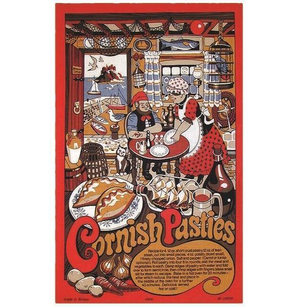 Cornish Pasties Tea Towel - Williamsons Factory Shop