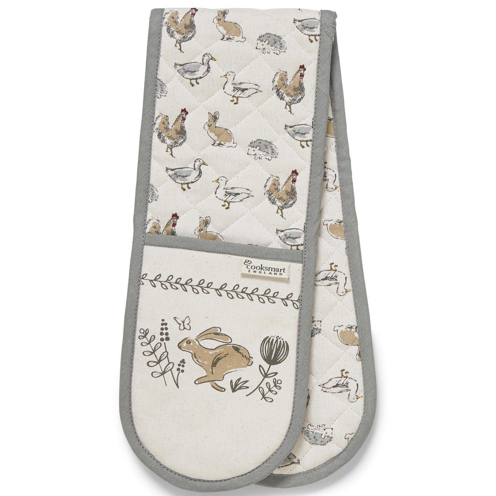 Country Animals Double Oven Glove-Williamsons Factory Shop