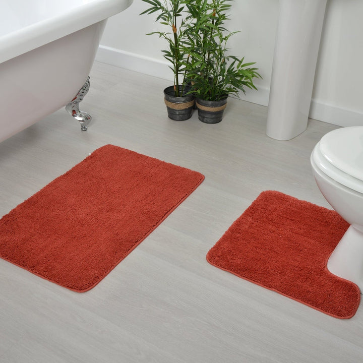 Antron Luxury Non-Slip Bath Mat - Terracotta - Williamsons Factory Shop