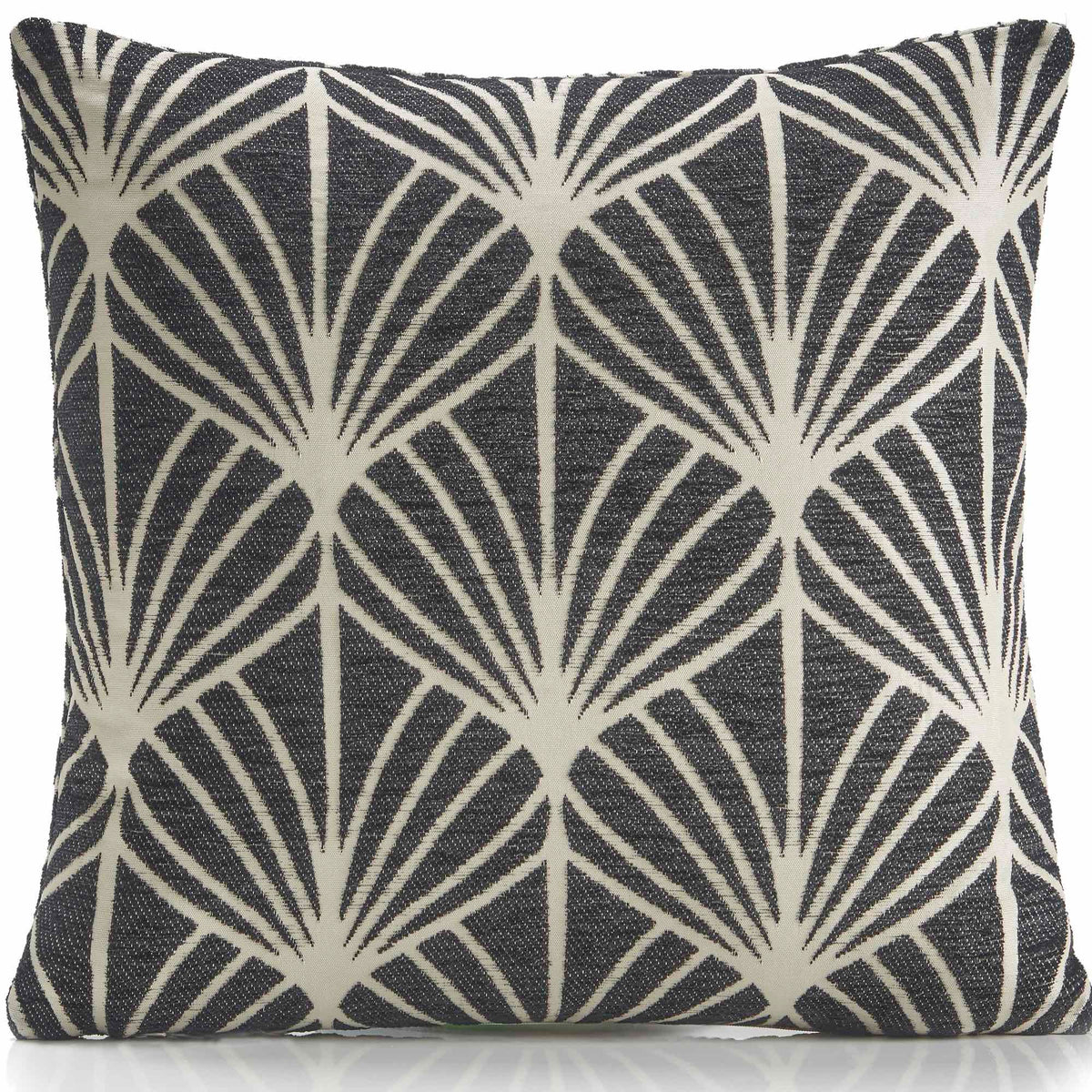 Deco Chenille Cushion Cover - Black - Williamsons Home