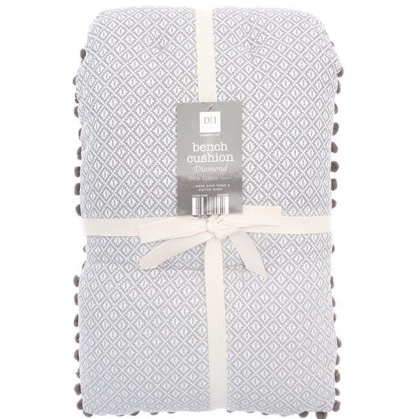 Diamond Grey Bench Cushion - Williamsons Factory Shop