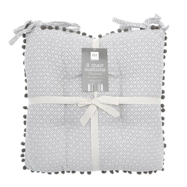 Diamond Grey Seat Pad Pair (2) - Williamsons Factory Shop