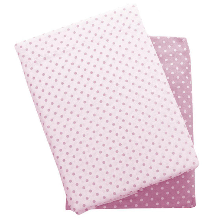 Dots Flannelette Sheet Set - Pink-Williamsons Factory Shop