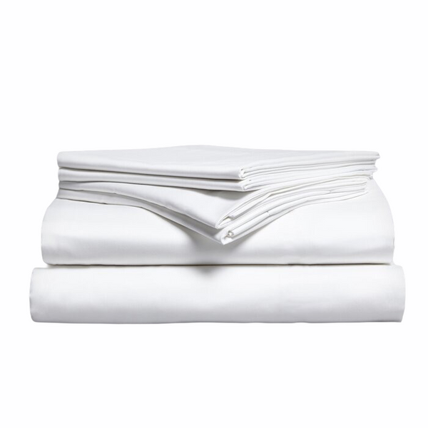 Egyptian Cotton Pyramid Sheets Pair - White-Williamsons Factory Shop