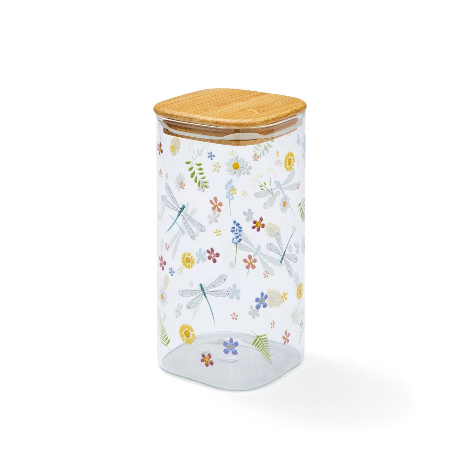 English Meadow Glass Storage Jar