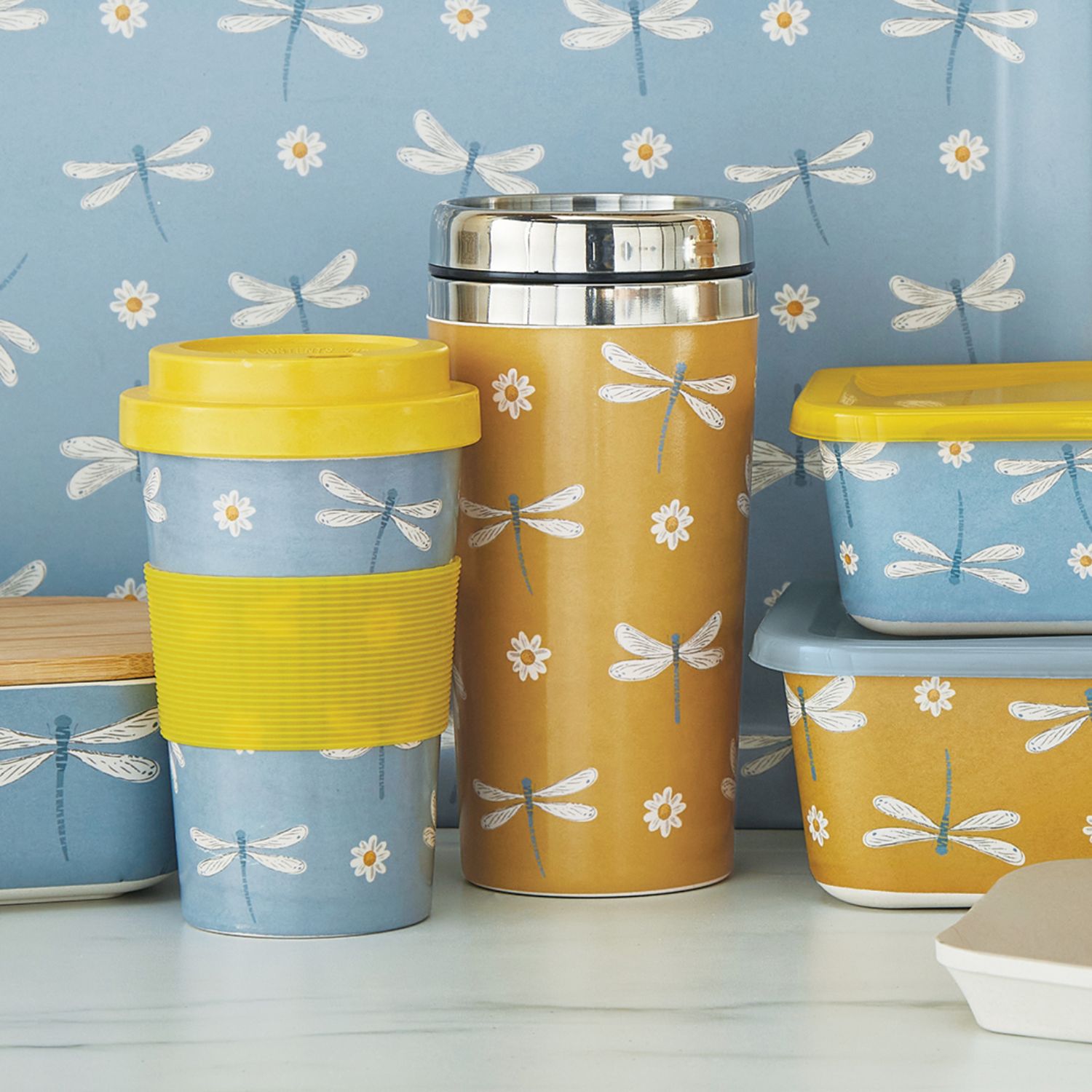 English Meadow Bamboo Travel Mug