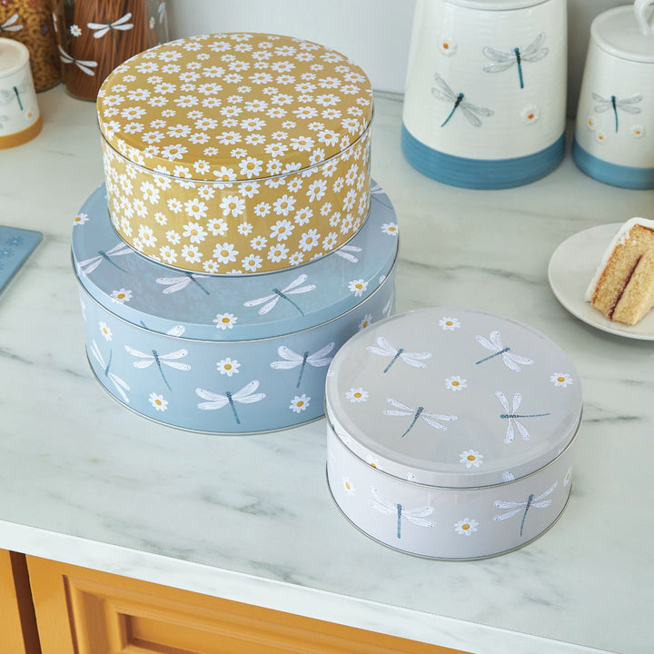 English Meadow Set of 3 Round Cake Tins - Williamsons Factory Shop