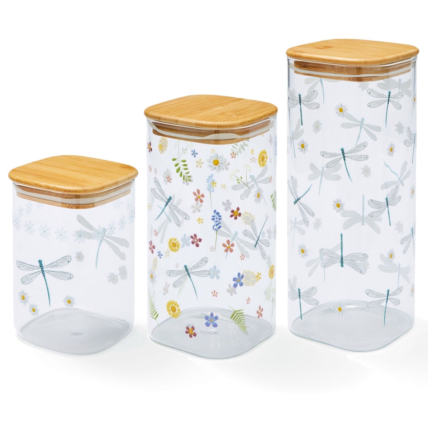 English Meadow Glass Storage Jar