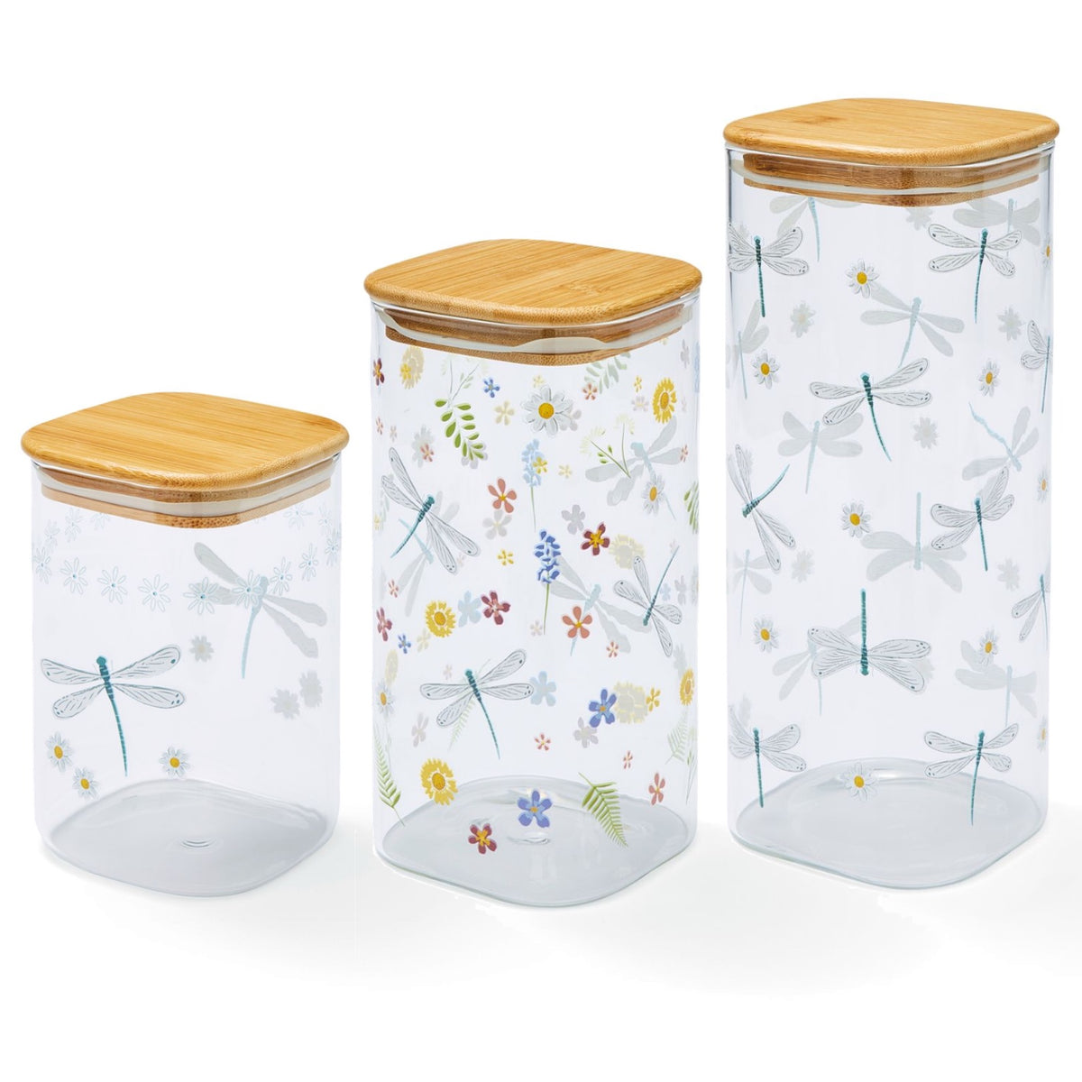 English Meadow Glass Storage Jar - Williamsons Home