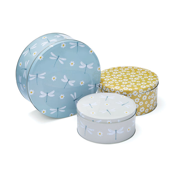 English Meadow Set of 3 Round Cake Tins - Williamsons Factory Shop
