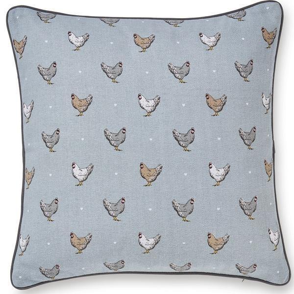 Farmers Kitchen Blue Filled Cushion-Williamsons Factory Shop