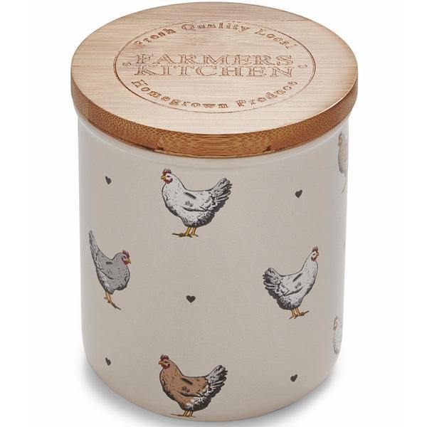 Farmers Kitchen Cream Ceramic Canister-Williamsons Factory Shop