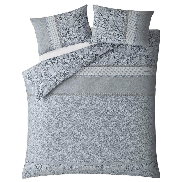 Fat Face Floral Mosaic Duvet Cover Set - Pearl Blue - Williamsons Factory Shop