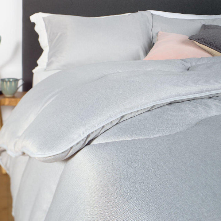 Fine Bedding Night Owl Herringbone Coverless Duvet - Storm Grey-Williamsons Factory Shop