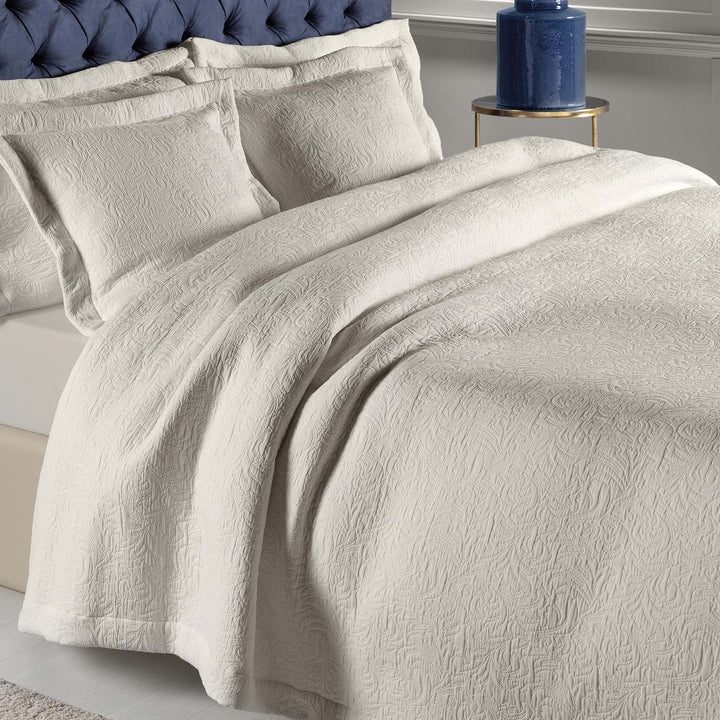 Forest Woven Bedspread - Linen - Williamsons Factory Shop