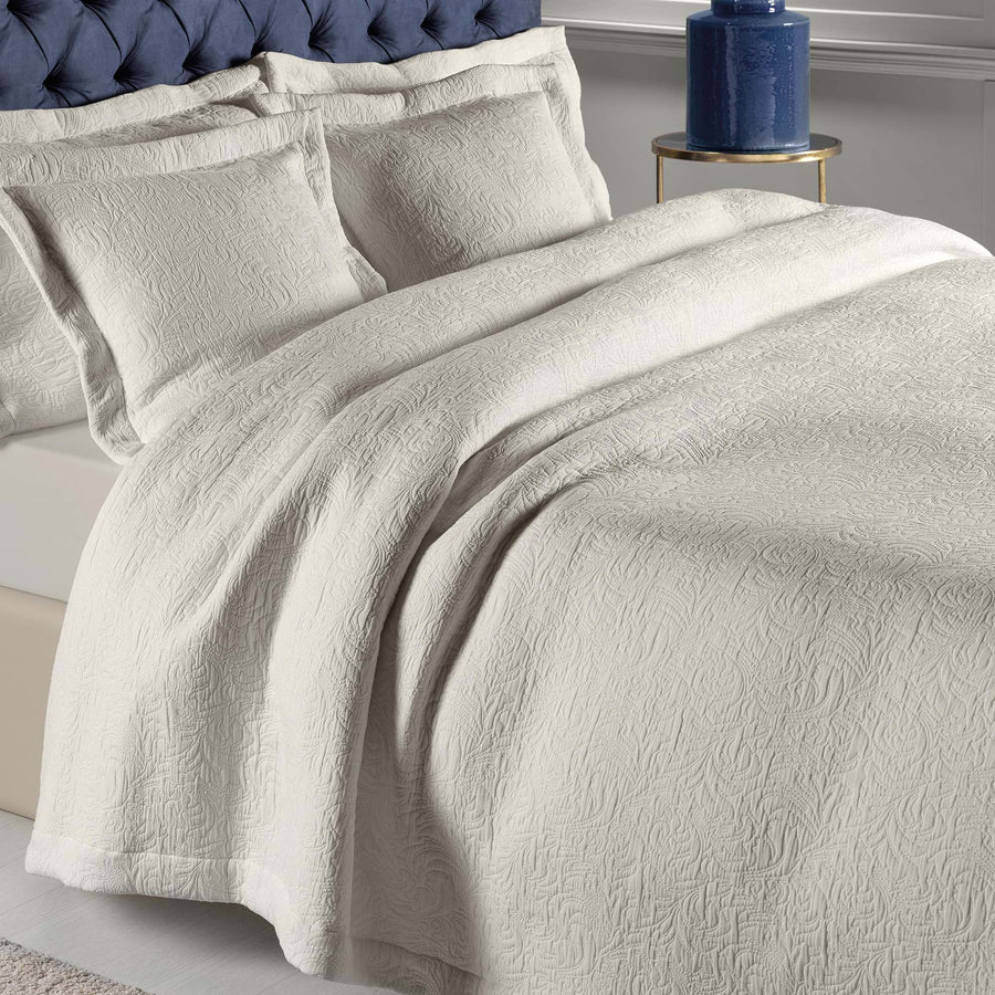 Forest Woven Bedspread - Linen - Williamsons Factory Shop