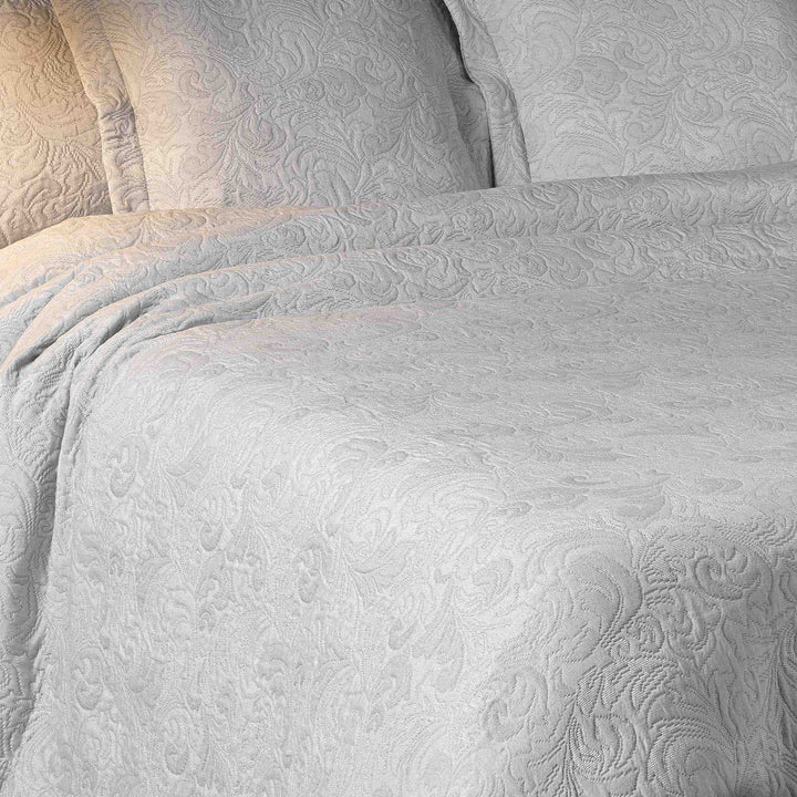 Forest Woven Bedspread - Silver - Williamsons Factory Shop
