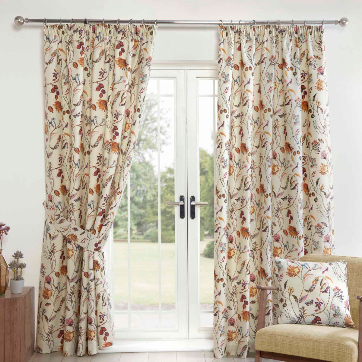 Sundour Grove 3" Pencil Pleat Curtains - Multi - Williamsons Home