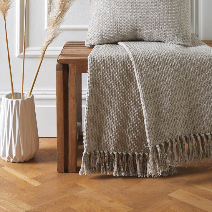 Drift Home Hayden Recycled Cotton Cushion Cover - Natural - Williamsons Factory Shop