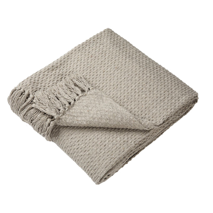 Drift Home Hayden Recycled Cotton Throw - Natural - Williamsons Factory Shop