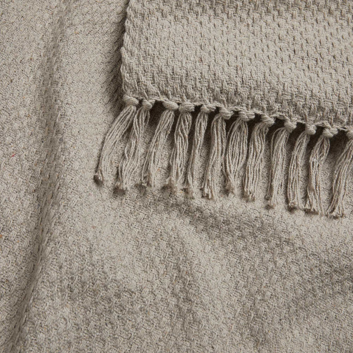 Drift Home Hayden Recycled Cotton Throw - Natural - Williamsons Factory Shop