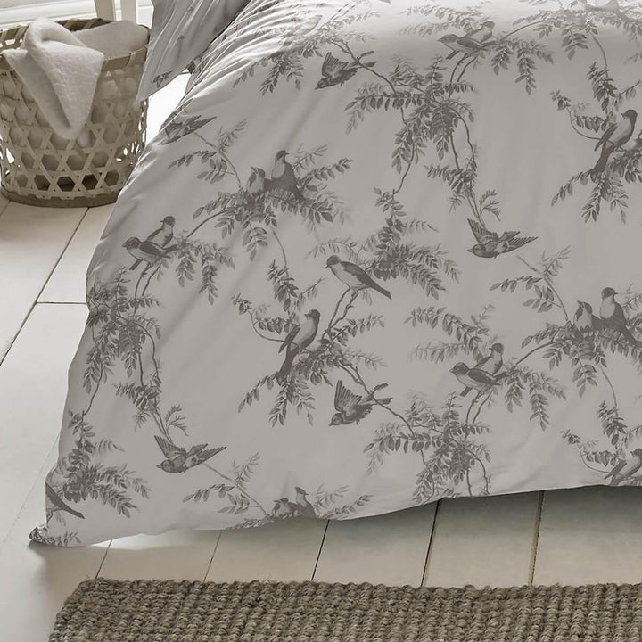Holly Willoughby Fauna Charcoal 100% Cotton Duvet Cover-Williamsons Factory Shop