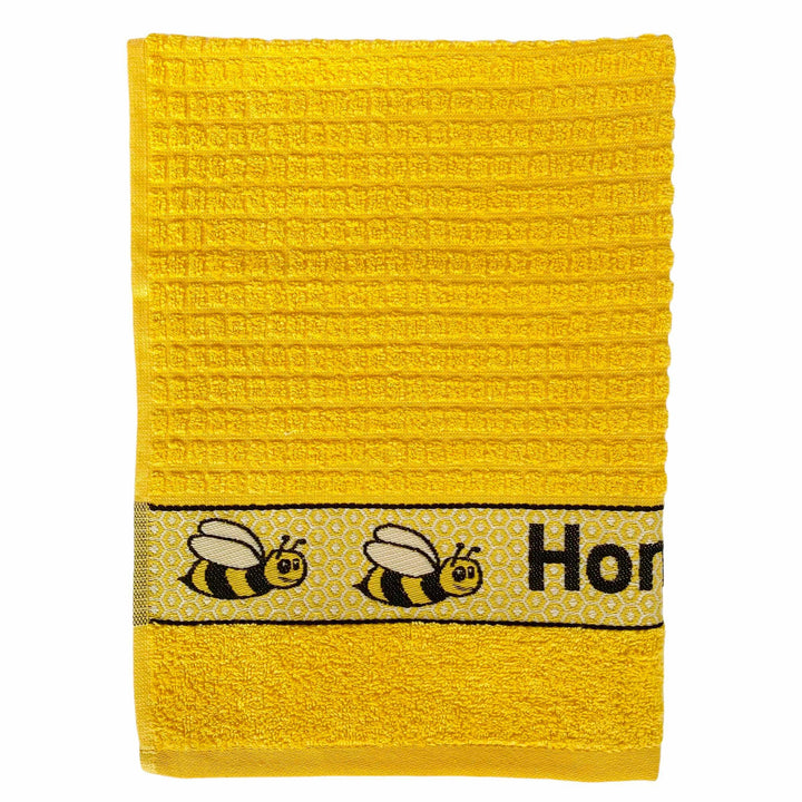 Honey Bee Yellow Kitchen Towel - Williamsons Factory Shop