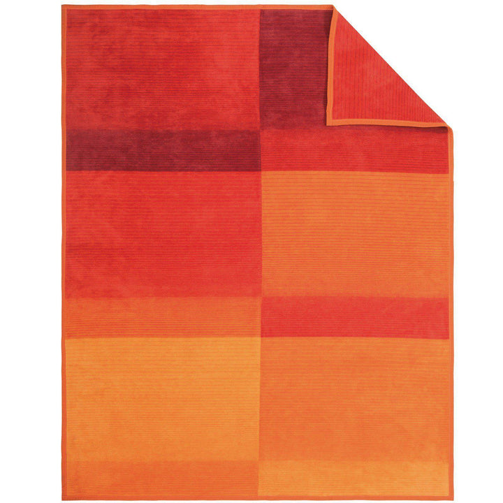 Ibena Granada Luxury Blanket - Terracotta - Williamsons Factory Shop