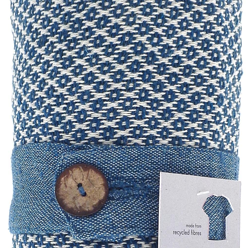 Ikon Recycled Throw - Blue-Williamsons Factory Shop