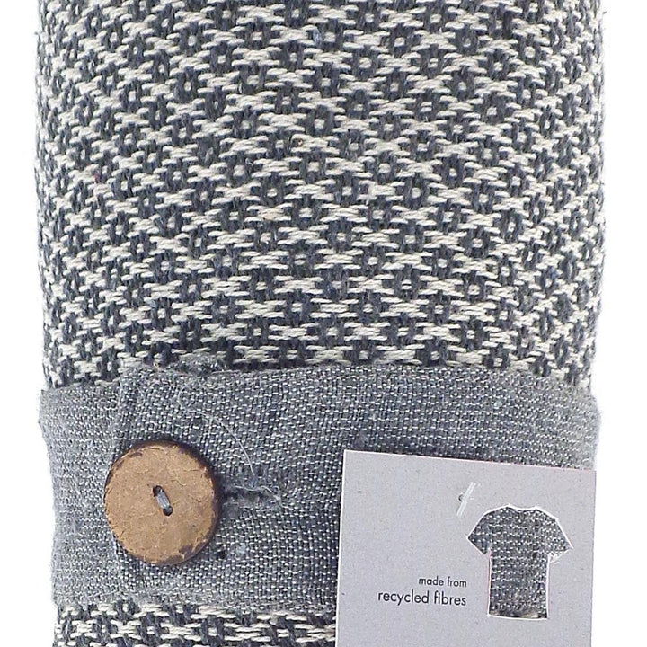 Ikon Recycled Cotton Throw - Grey - Williamsons Factory Shop