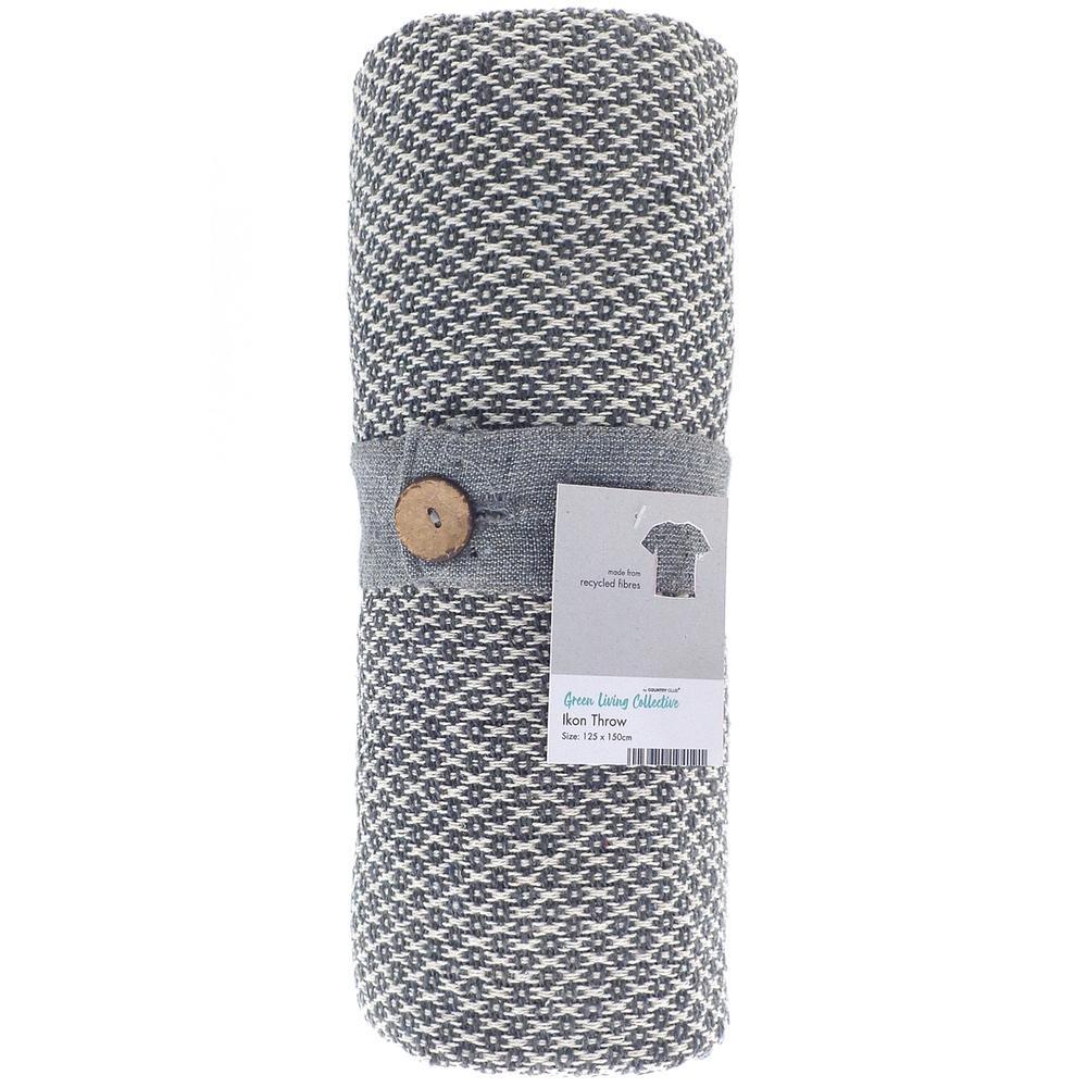 Ikon Recycled Throw - Grey-Williamsons Factory Shop