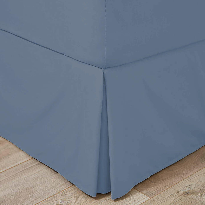 Imported Percale Pleated Valance - Blue - Williamsons Factory Shop