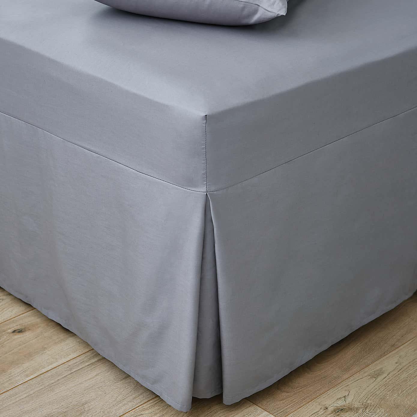 Imported Percale Pleated Valance - Grey-Williamsons Factory Shop