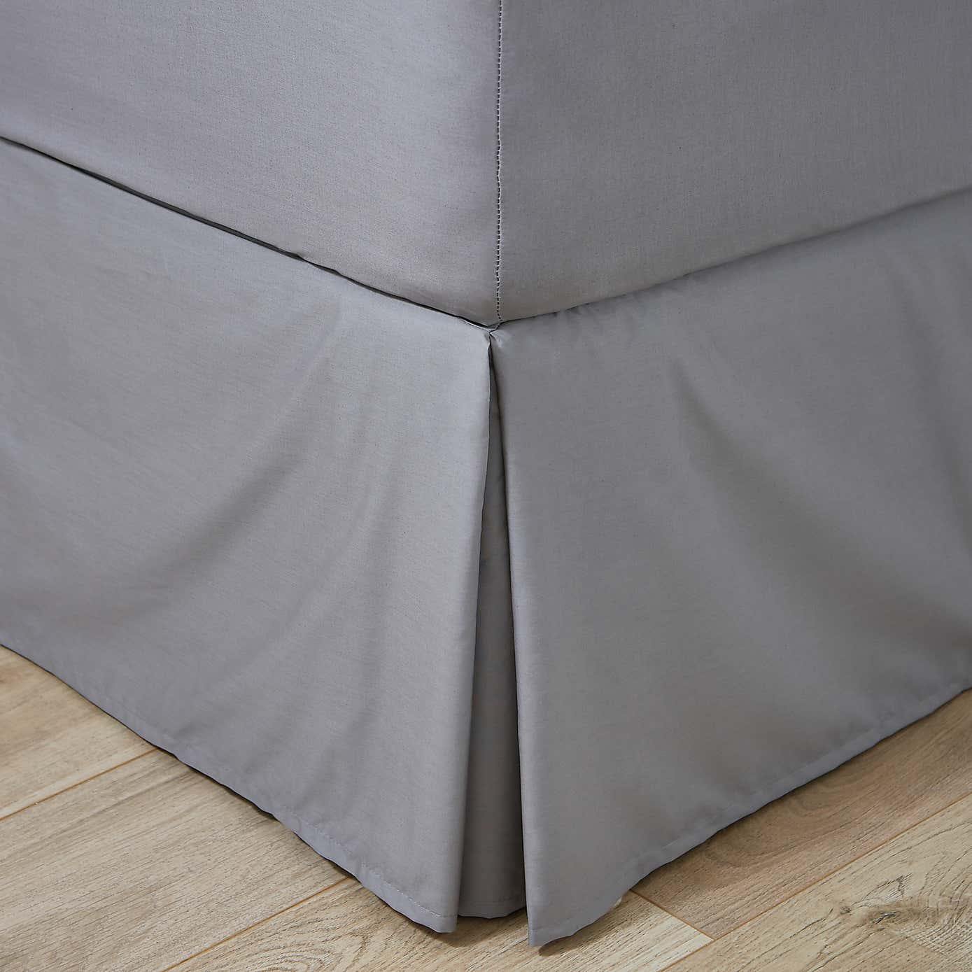 Imported Percale Pleated Valance - Grey-Williamsons Factory Shop