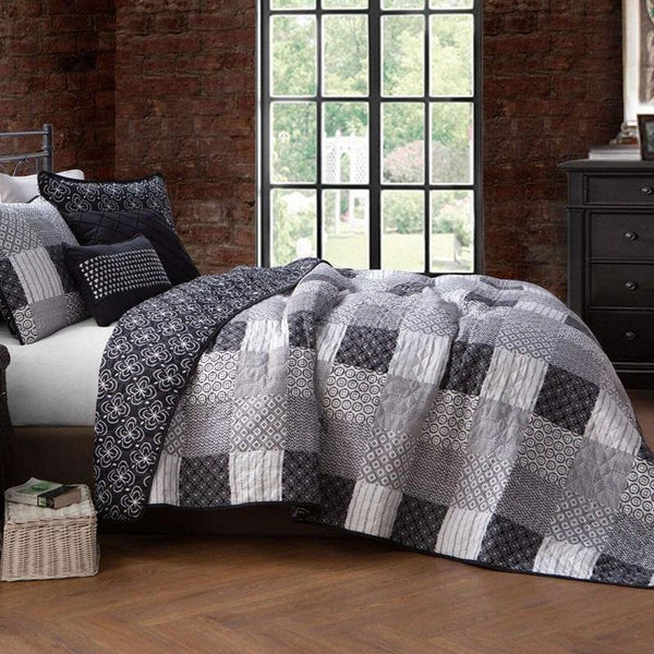 Jumana Quilted Patchwork Bedspread-Williamsons Factory Shop