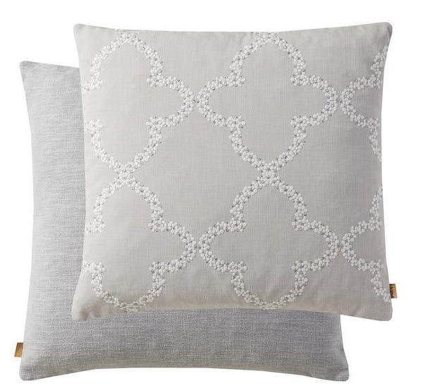 KAI Feather Filled Cushion - Silver - Williamsons Factory Shop