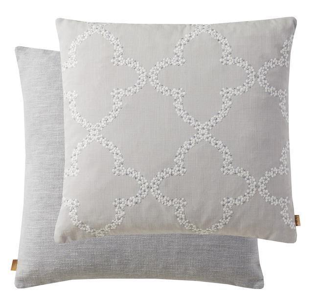 KAI Feather Filled Cushion - Silver - Williamsons Factory Shop