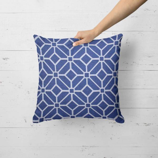 Kelso Piped Cushion Cover - Navy-Williamsons Factory Shop
