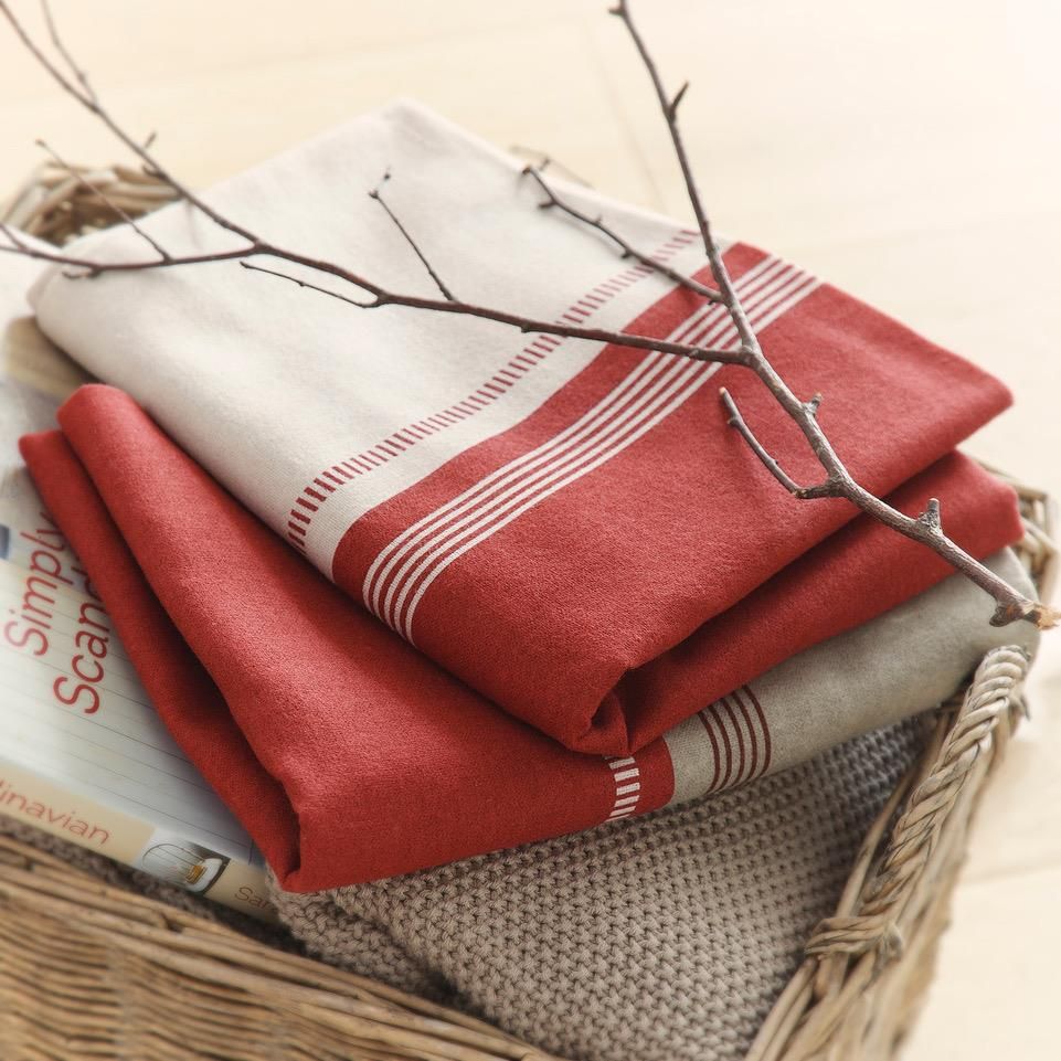 Betley 100% Brushed Cotton Duvet Cover Set - Red
