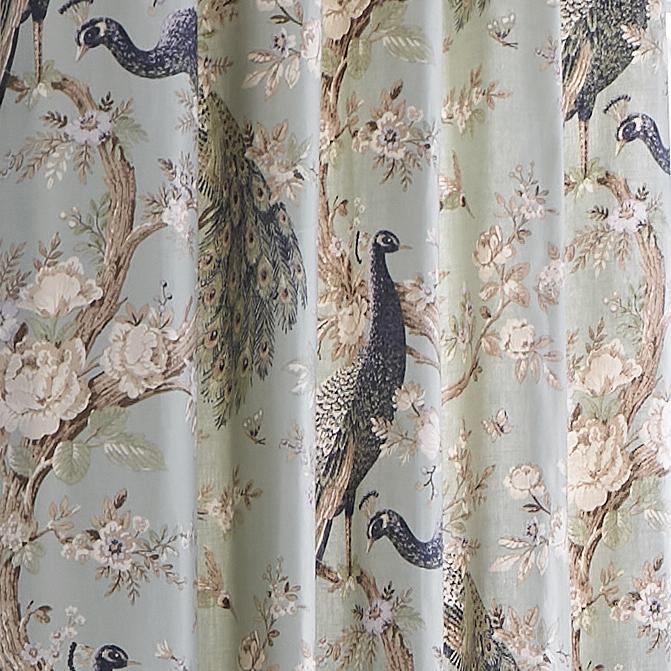 Laura Ashley Belvedere Eyelet Curtains - Duck Egg-Williamsons Factory Shop