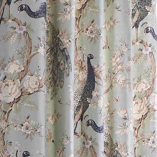 Laura Ashley Belvedere Eyelet Curtains - Duck Egg - Williamsons Factory Shop